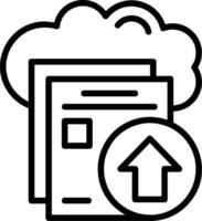 Data Transfer Out Line Icon vector