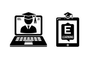 Tablet and laptop icon on a white background. vector