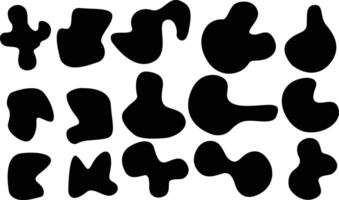Unique Black Blob Shapes for Modern and Minimalist Illustrations vector