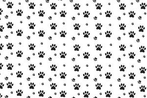 Dog paw print pattern background vector
