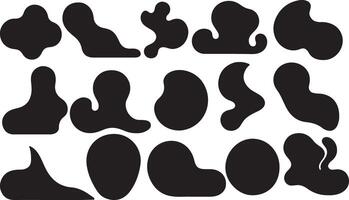 Abstract Black Blob Forms for Creative and Contemporary Art Projects vector