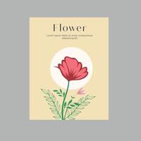 Minimal Flower Flyer Design Template vector
