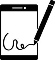 Digital, Electronic Signature Fintech Icon vector