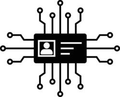 Digital Identity Card Fintech Icon vector