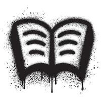 Spray Painted Graffiti book icon Sprayed isolated with a white background. vector