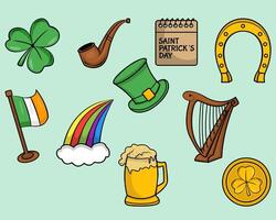 st patrick icon design asset vector