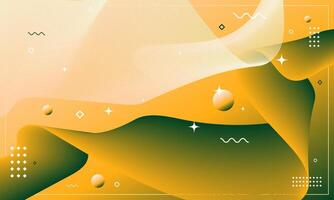 Abstract green and yellow background. Flowing element trend design. Magazine, leaflet, billboard, sale, banner, flyer, background. Eps 10 vector