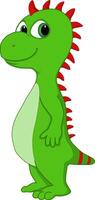 A friendly and funny little green iguana with a smile vector