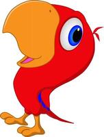 A funny parrot is chattering vector
