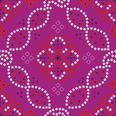 a purple and red pattern with dots