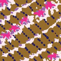 a pink and brown pattern with dots and stripes vector