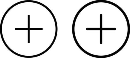 Sign and Menu icon, web ui icon set in linear color style vector