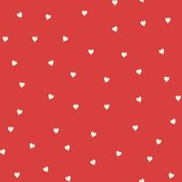 Cute, tiny hearts pattern on a red background. Heart seamless pattern. Valentine's day texture, Print for wrapping paper or fabric. vector