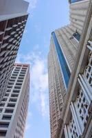 Building perspective angle to the sky in bangkok photo