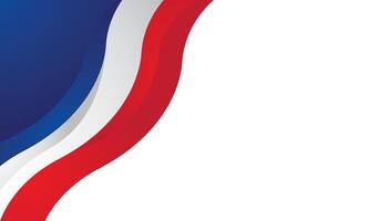 Abstract red white blue background design vector