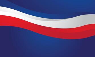 Abstract red white waves on blue background modern design vector