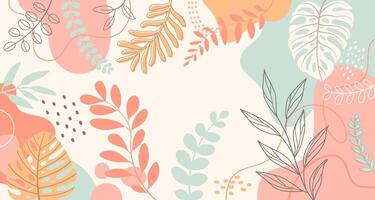 Pastel spring background with beautiful. vector