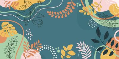 Banner frame spring background vector