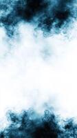 Ethereal blue smoke swirling in soft, abstract pattern photo