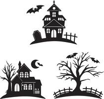Set of Halloween element for graphic resource and logo vector