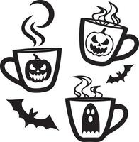 Set with cups and mugs vector