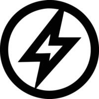 Electric Flash Symbol with Broken Circle vector