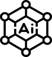 Minimal geometric AI logo with bold 'AI' vector