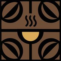 Minimalist abstract coffee mug with sleek steam lines vector