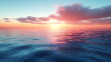 Sunset over the ocean photo