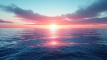 Sunset over the ocean photo