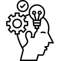 artificial intelligence outline icon vector