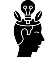 artificial intelligence growth solid icon vector