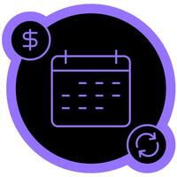 continuous subscription solid colour icon vector