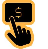 click to subscribe solid colour icon vector