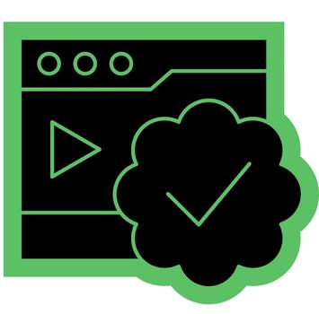 Subscription solid colour icon vector