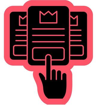 confirmación suscripción sólido color icono vector