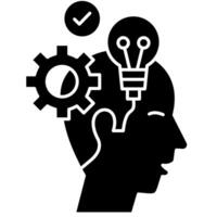 artificial intelligence solid icon vector