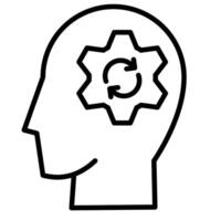 Mindset progress outline icon vector