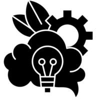 artificial intelligence development solid icon vector
