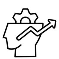 mindset growth progress outline icon vector