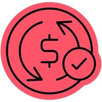 Subscription success outline colour icon vector