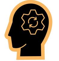 Mindset progress solid colour icon vector