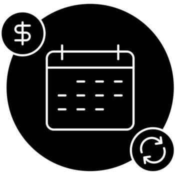 continuous subscription solid icon vector