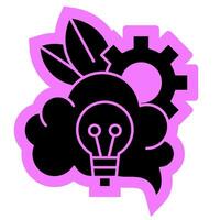 artificial intelligence development solid colour icon vector