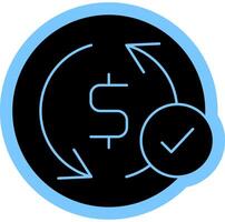 Subscription success solid colour icon vector