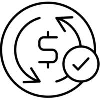 Subscription success outline icon vector