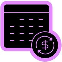 Subscription reminder solid colour icon vector