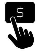 click to subscribe solid icon vector