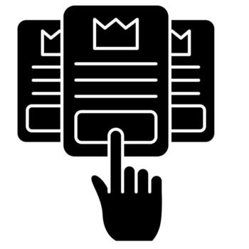 confirmación suscripción sólido icono vector