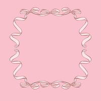 Sophisticated Decorative Design with a Coquette Bow Frame vector